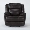 Eckhart Brown Leather Power Recliner With Power Headrest & USB -Modern Office Shop 268355 signature 01