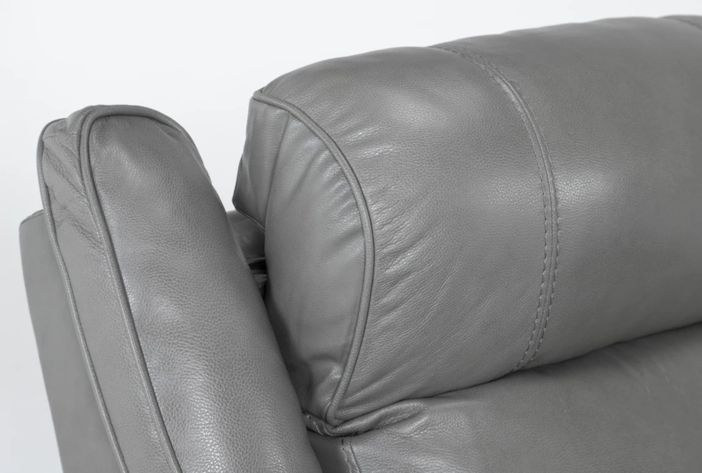 Eckhart Grey Leather Power Recliner With Power Headrest & USB 10 Eckhart Grey Leather Power Recliner With Power Headrest & USB - Image 8