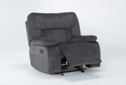 Chadrick Grey Manual Glider Recliner 10 Chadrick Grey Manual Glider Recliner -Modern Office Shop 268642 grey polyester recliner side 19