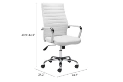 Primero Desk Chair White -Modern Office Shop 269472 white metal office chair detail 49