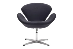 Grey Tulip Swivel Chair -Modern Office Shop 269485 grey polyester accent chair detail 45