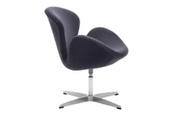 Grey Tulip Swivel Chair -Modern Office Shop 269485 grey polyester accent chair detail 48