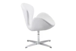 White Tulip Swivel Chair -Modern Office Shop 269486 white polyester accent chair detail 45