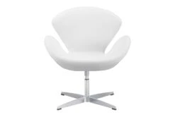 White Tulip Swivel Chair -Modern Office Shop 269486 white polyester accent chair detail 46