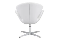White Tulip Swivel Chair -Modern Office Shop 269486 white polyester accent chair detail 47