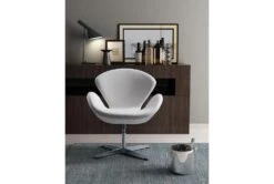 White Tulip Swivel Chair -Modern Office Shop 269486 white polyurethane accent chair room 85