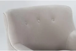 Katrina Velvet Dove Swivel Glider Chair -Modern Office Shop 269752 beige fabric swivel glider detail 45