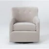 Katrina Velvet Dove Swivel Glider Chair -Modern Office Shop 269752 beige fabric swivel glider signature 01