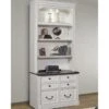 Provence 2 Piece Lateral Filing With Hutch -Modern Office Shop 270597 white wood cabinet signature 01