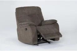 Dax Brown Manual Glider Recliner -Modern Office Shop 270924 brown polyester recliner side 19