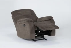 Dax Brown Manual Glider Recliner -Modern Office Shop 270924 brown polyester recliner side 20