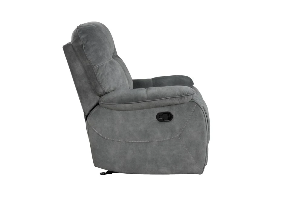 Dax Grey Manual Glider Recliner 7 Dax Grey Manual Glider Recliner - Image 5