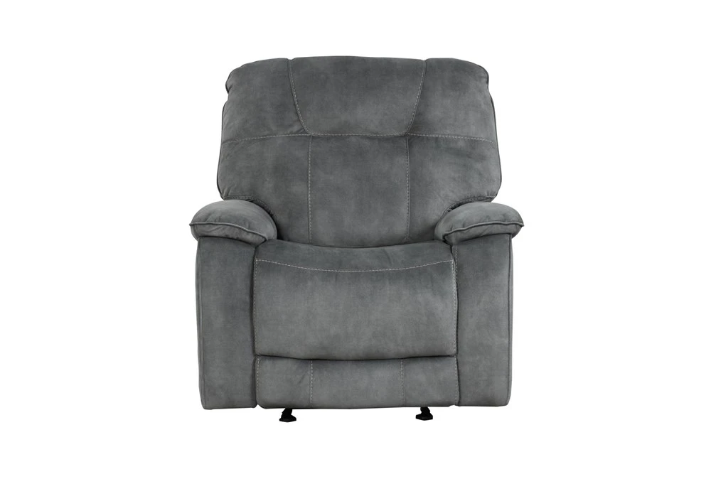 Dax Grey Manual Glider Recliner 3 Dax Grey Manual Glider Recliner