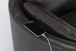 Rayna Brown Leather Power Swivel Gider Recliner With Built-In Battery & USB 14 Rayna Brown Leather Power Swivel Gider Recliner With Built-In Battery & USB -Modern Office Shop 270929 brown leather swivel glider detail 45