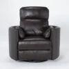 Rayna Brown Leather Power Swivel Gider Recliner With Built-In Battery & USB 2 Rayna Brown Leather Power Swivel Gider Recliner With Built-In Battery & USB -Modern Office Shop 270929 brown leather swivel glider signature 01
