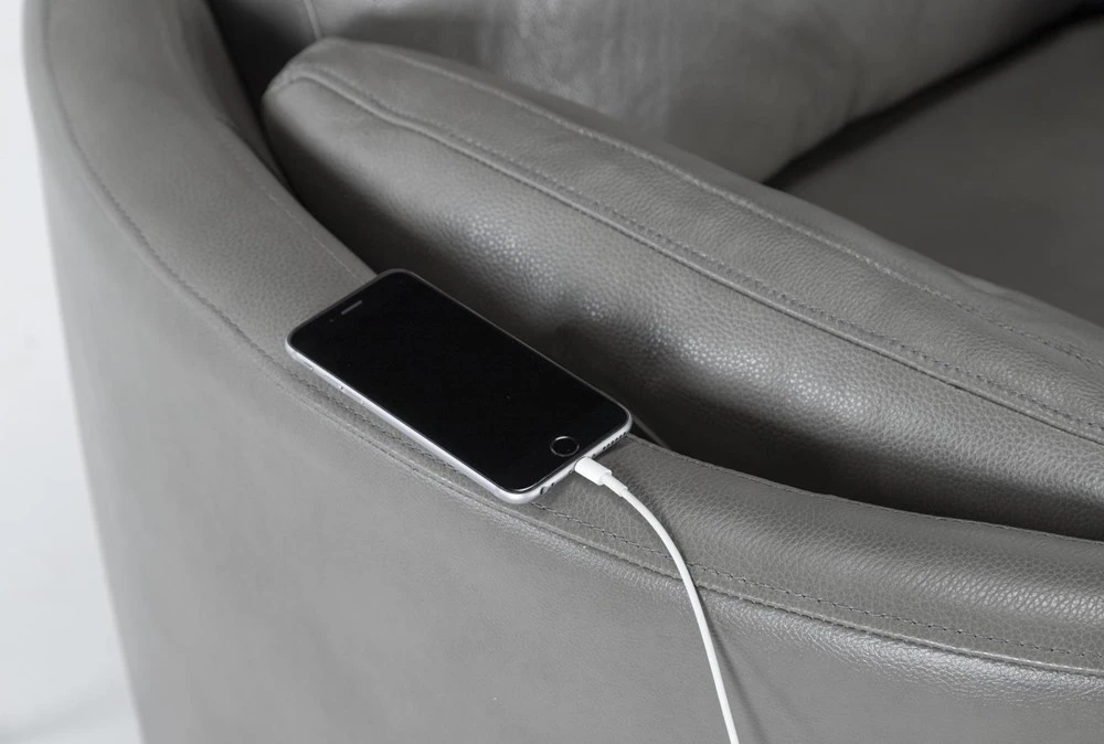 Rayna Heron Leather Power Swivel Gider Recliner With Built-In Battery & USB 8 Rayna Heron Leather Power Swivel Gider Recliner With Built-In Battery & USB - Image 6