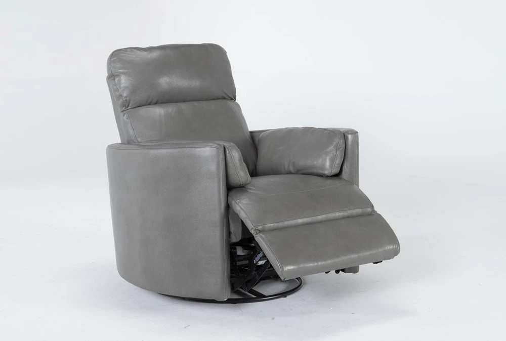 Rayna Heron Leather Power Swivel Gider Recliner With Built-In Battery & USB 5 Rayna Heron Leather Power Swivel Gider Recliner With Built-In Battery & USB - Image 3