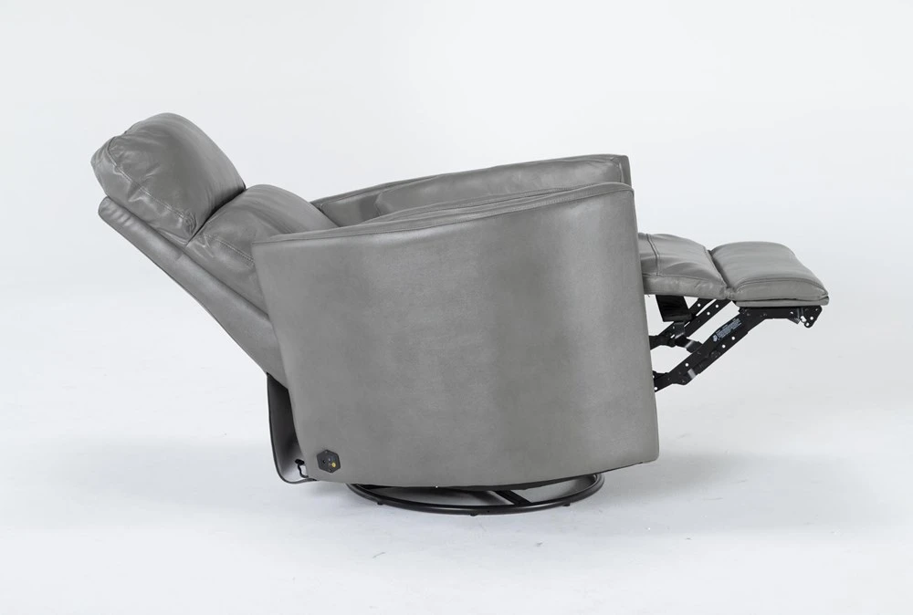 Rayna Heron Leather Power Swivel Gider Recliner With Built-In Battery & USB 6 Rayna Heron Leather Power Swivel Gider Recliner With Built-In Battery & USB - Image 4