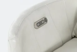 Rayna Ivory Leather Power Swivel Gider Recliner With Built-In Battery & USB -Modern Office Shop 270931 beige leather swivel glider detail 45