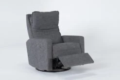 Baxter Power Swivel Glider Recliner With Power Headrest & USB 18 Baxter Power Swivel Glider Recliner With Power Headrest & USB -Modern Office Shop 271042 black fabric swivel glider side 20