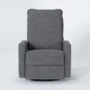 Baxter Power Swivel Glider Recliner With Power Headrest & USB -Modern Office Shop 271042 black fabric swivel glider signature 01
