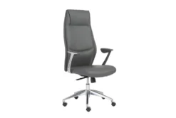 Karlstad Grey Faux Leather High Back Desk Chair 7 Karlstad Grey Faux Leather High Back Desk Chair -Modern Office Shop 271897 grey leather office chair detail 44