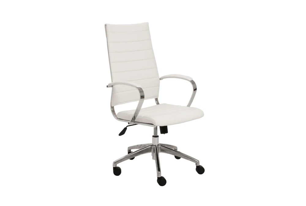 Kolding White Faux Leather High Back Desk Chair 4 Kolding White Faux Leather High Back Desk Chair - Image 2