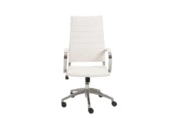 Kolding White Faux Leather High Back Desk Chair