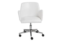 Grimstad White Faux Leather Desk Chair