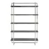 Carlsbad Black And Chrome 62" Bookcase 2 Carlsbad Black And Chrome 62" Bookcase -Modern Office Shop 272013 black wood bookcase signature 01