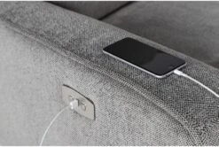 Ronan Oatmeal Power Recliner With USB -Modern Office Shop 272872 beige fabric recliner detail 44