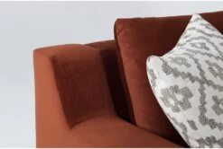 Emmett Grande Velvet 100" Double Chaise Sectional -Modern Office Shop 275314 red fabric sectional detail 45