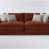 Emmett Grande Velvet 100" Double Chaise Sectional 2 Emmett Grande Velvet 100" Double Chaise Sectional -Modern Office Shop 275314 red fabric sectional signature 01