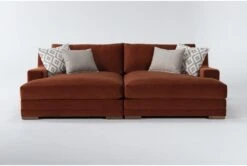 Emmett Grande Velvet 100" Double Chaise Sectional