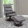 Dalbert Grey Leather Manual Reclining Swivel Chair And Ottoman 2 Dalbert Grey Leather Manual Reclining Swivel Chair And Ottoman -Modern Office Shop 276034 grey leather recliner signature 01