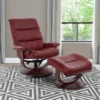 Dalbert Red Leather Manual Reclining Swivel Chair And Ottoman 2 Dalbert Red Leather Manual Reclining Swivel Chair And Ottoman -Modern Office Shop 276036 red leather recliner signature 01