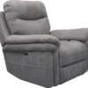 Bateman Light Grey Power Recliner With Power Headrest & USB -Modern Office Shop 276038 grey polyester recliner signature 01