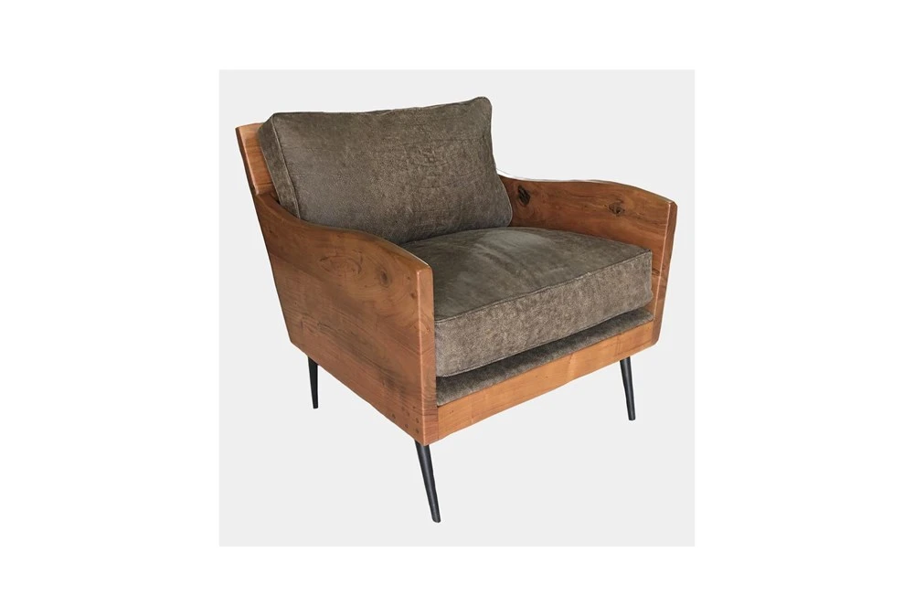 Arden Rustic Brown Leather Accent Chair 3 Arden Rustic Brown Leather Accent Chair