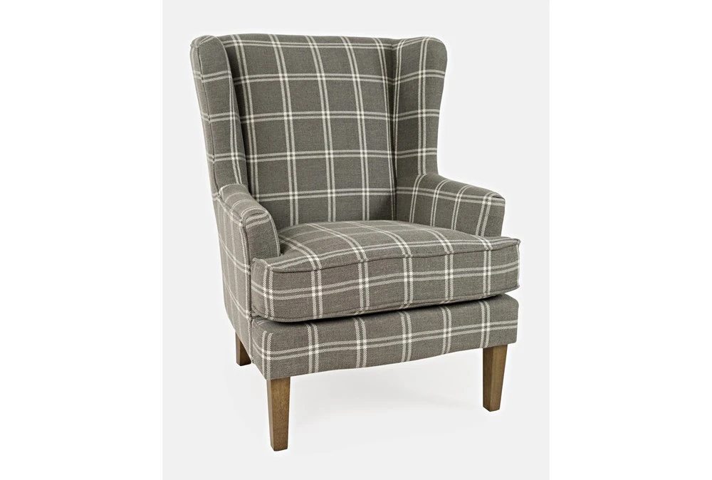 Bingham Grey Windowpane Accent Chair 3 Bingham Grey Windowpane Accent Chair