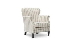 Baylor Flax Striped Accent Chair