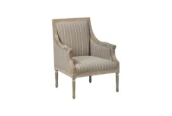 Ashby Taupe Striped Accent Chair