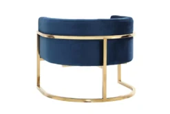 Deanna Navy Velvet Accent Chair -Modern Office Shop 276740 blue fabric accent chair back 82