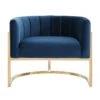 Deanna Navy Velvet Accent Chair 2 Deanna Navy Velvet Accent Chair -Modern Office Shop 276740 blue fabric accent chair signature 01