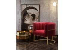 Deanna Hot Pink Velvet Accent Chair -Modern Office Shop 276794 pink fabric accent chair room 85