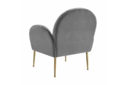 Constance Grey Velvet Accent Chair -Modern Office Shop 276798 grey fabric accent chair back 82