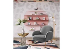 Constance Grey Velvet Accent Chair -Modern Office Shop 276798 grey fabric accent chair room 85