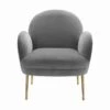 Constance Grey Velvet Accent Chair
