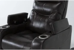 Bronson Truffle Home Theater Power Wallaway Recliner With Power Headrest & USB -Modern Office Shop 276994 brown polyester recliner detail 46