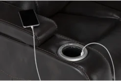 Bronson Truffle Home Theater Power Wallaway Recliner With Power Headrest & USB -Modern Office Shop 276994 brown polyester recliner hardware 51