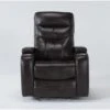 Bronson Truffle Home Theater Power Wallaway Recliner With Power Headrest & USB -Modern Office Shop 276994 brown polyester recliner signature 01